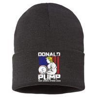 Funny Donald Trump Weight Lifting Workout Gym Sustainable Knit Beanie