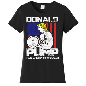 Funny Donald Trump Weight Lifting Workout Gym Women's T-Shirt