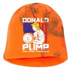 Funny Donald Trump Weight Lifting Workout Gym Kati - Camo Knit Beanie