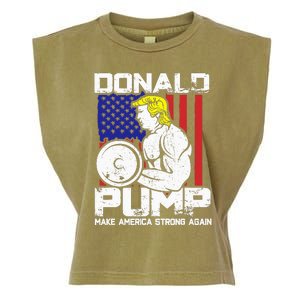 Funny Donald Trump Weight Lifting Workout Gym Garment-Dyed Women's Muscle Tee