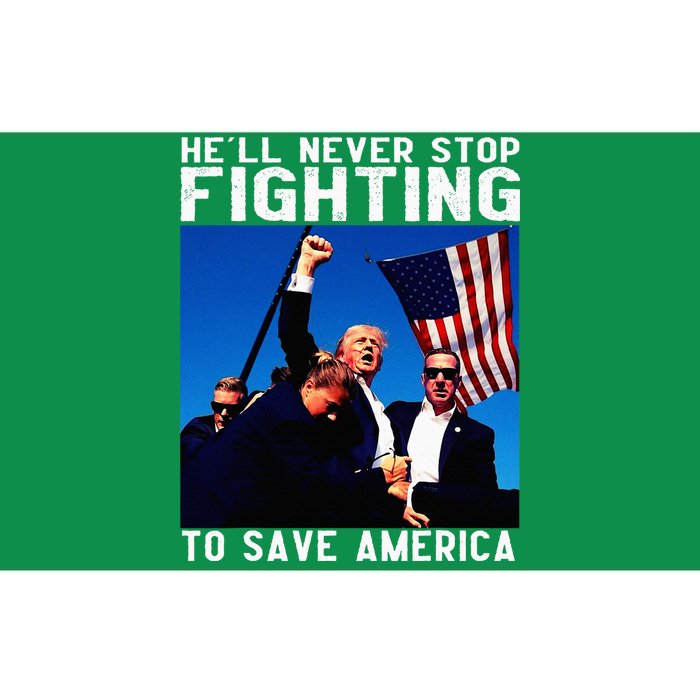 Funny Donald Trump HeLl Never Stop Fighting To Save America Bumper Sticker