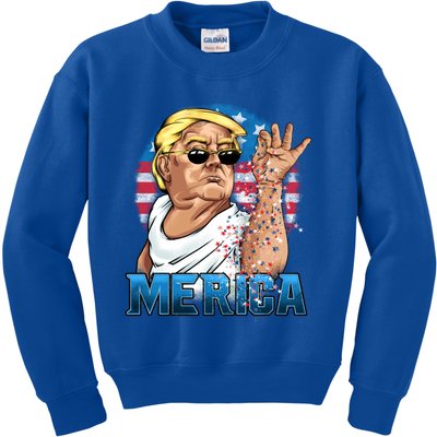 Funny Donald Trump Salt Merica Freedom 4th Of July Gift Kids Sweatshirt