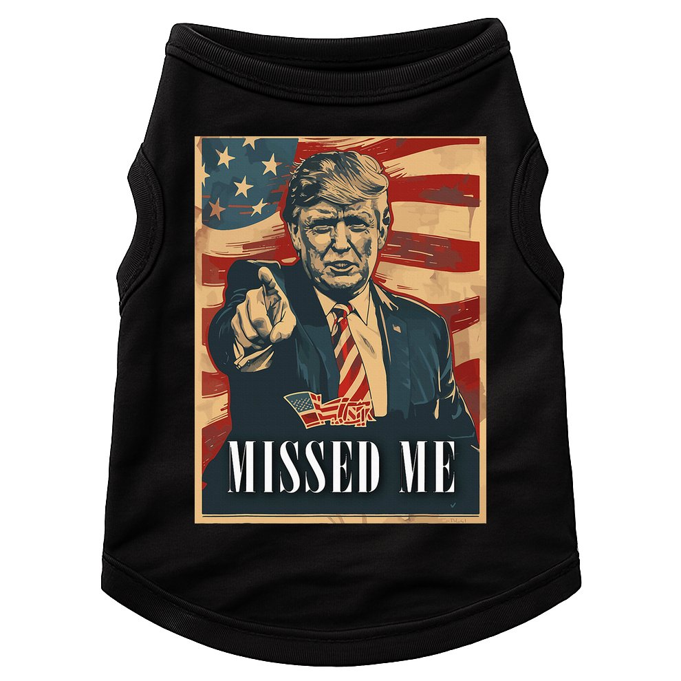 Funny Donald Trump Missed Me Assassination Attempt 2025 Doggie Tank