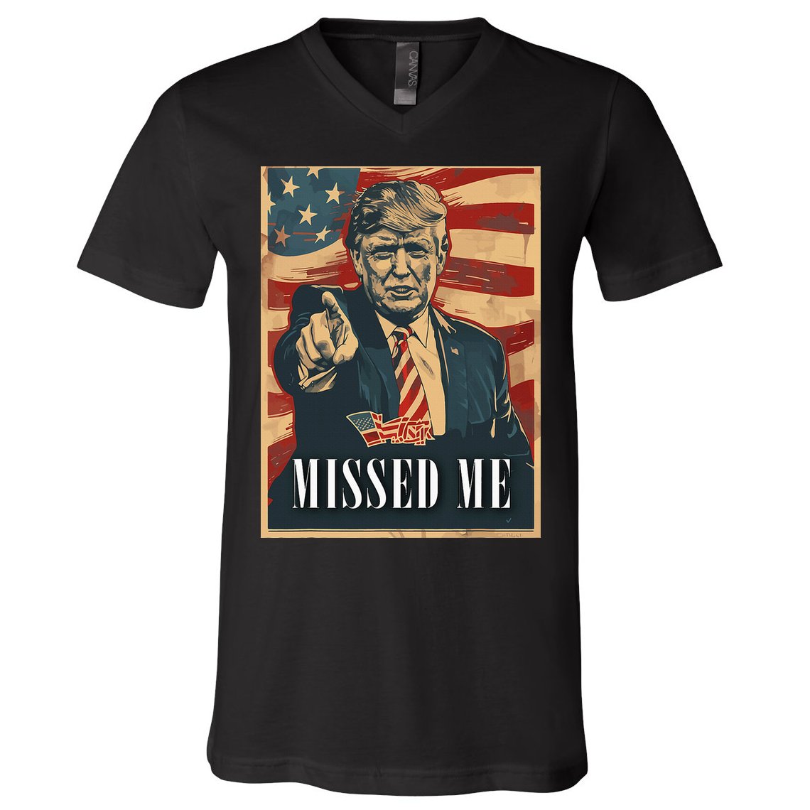Funny Donald Trump Missed Me Assassination Attempt 2025 V-Neck T-Shirt
