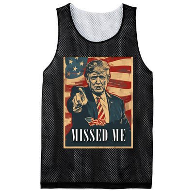 Funny Donald Trump Missed Me Assassination Attempt 2025 Mesh Reversible Basketball Jersey Tank