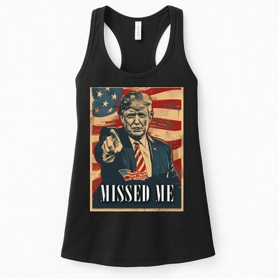 Funny Donald Trump Missed Me Assassination Attempt 2025 Womens Tank Top