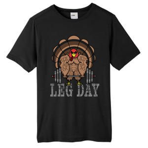 Funny Deadlifting Turkey Thanksgiving Leg Day Deadlift Tall Fusion ChromaSoft Performance T-Shirt