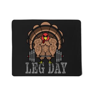 Funny Deadlifting Turkey Thanksgiving Leg Day Deadlift Mousepad