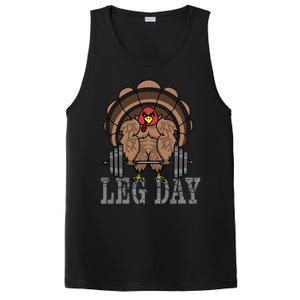 Funny Deadlifting Turkey Thanksgiving Leg Day Deadlift PosiCharge Competitor Tank