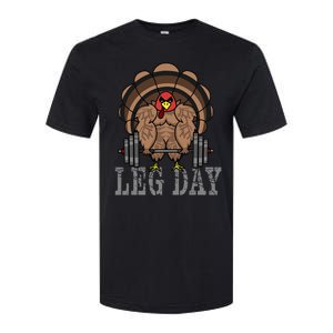 Funny Deadlifting Turkey Thanksgiving Leg Day Deadlift Softstyle CVC T-Shirt