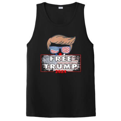 Free Donald Trump Republican Support American Flag PosiCharge Competitor Tank