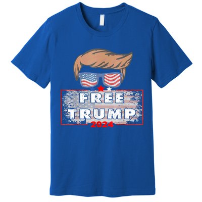 Free Donald Trump Republican Support American Flag Premium T-Shirt