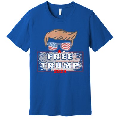 Free Donald Trump Republican Support American Flag Premium T-Shirt