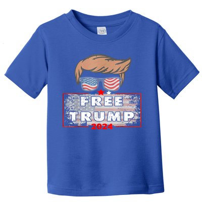 Free Donald Trump Republican Support American Flag Toddler T-Shirt