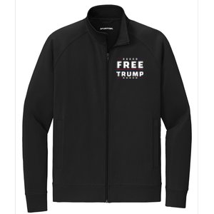 Free Donald Trump Republican Support Stretch Full-Zip Cadet Jacket