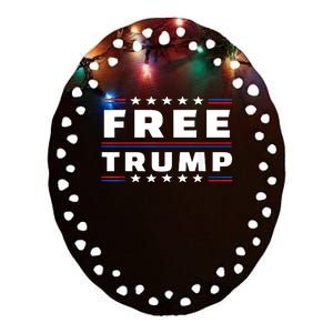 Free Donald Trump Republican Support Ceramic Oval Ornament