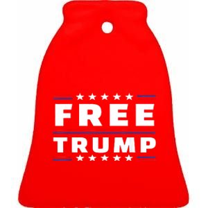 Free Donald Trump Republican Support Ceramic Bell Ornament