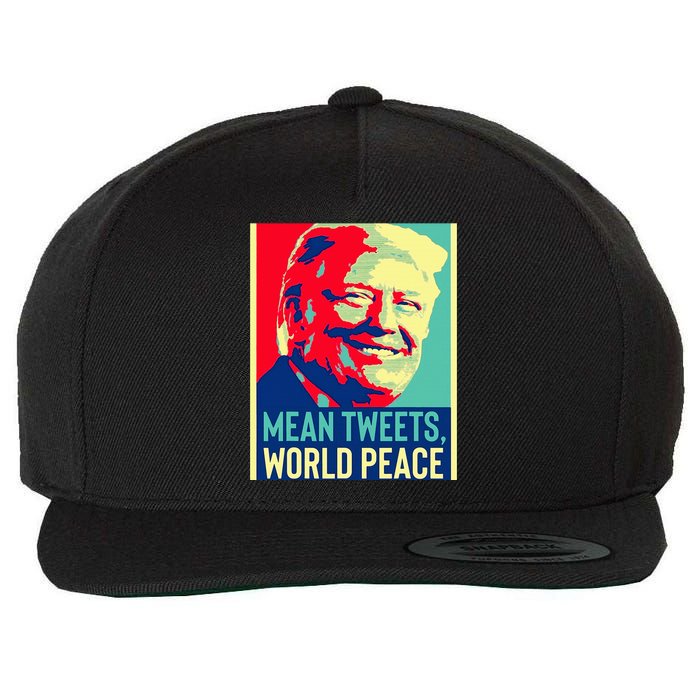 Funny Donald Trump World Peace And Mean Tweets 2024 Election Wool Snapback Cap