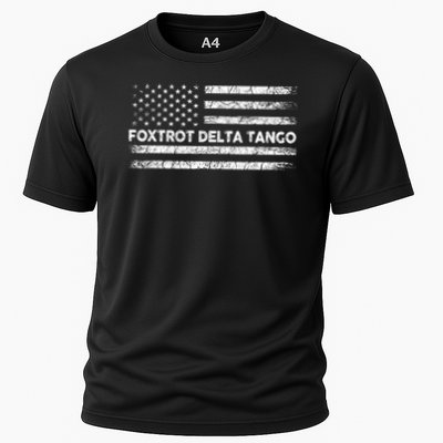 Foxtrots Delta Tangos Funny US Flag Foxtrots Deltas Tangos Cooling Performance Crew T-Shirt
