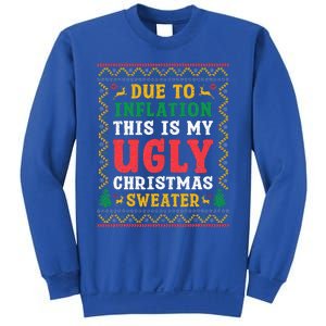 Funny Due to Inflation Ugly Christmas Sweaters  Sweatshirt