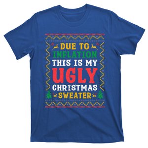 Funny Due to Inflation Ugly Christmas Sweaters  T-Shirt