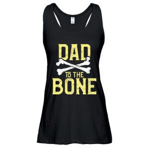 Funny Dad To The Bone Pun Fathers Dad Jokes Ladies Essential Flowy Tank