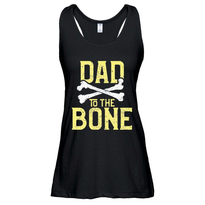 Funny Dad To The Bone Pun Fathers Dad Jokes Ladies Essential Flowy Tank