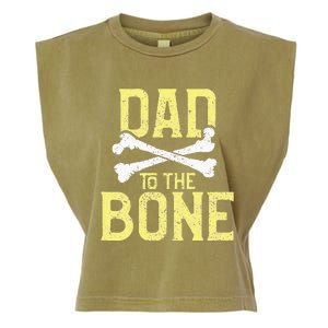 Funny Dad To The Bone Pun Fathers Dad Jokes Garment-Dyed Women's Muscle Tee