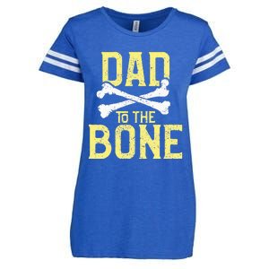 Funny Dad To The Bone Pun Fathers Dad Jokes Enza Ladies Jersey Football T-Shirt