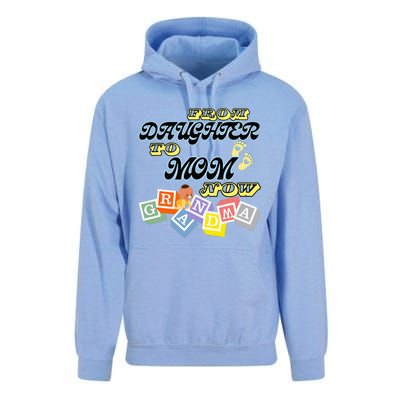 From Daughter To Mom To Grandma Grandmother Unisex Surf Hoodie