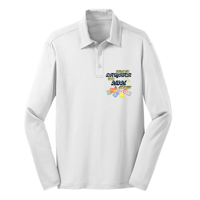 From Daughter To Mom To Grandma Grandmother Silk Touch Performance Long Sleeve Polo