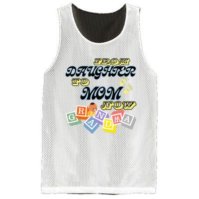 From Daughter To Mom To Grandma Grandmother Mesh Reversible Basketball Jersey Tank