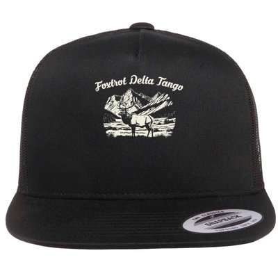 Foxtrots Deltas Tangos Funny Deer Foxtrots Deltas Tango  Flat Bill Trucker Hat