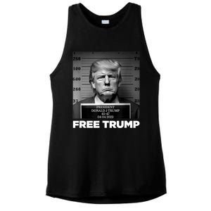 Free Donald Trump Mugshot Ladies PosiCharge Tri-Blend Wicking Tank