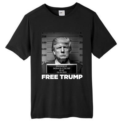 Free Donald Trump Mugshot Tall Fusion ChromaSoft Performance T-Shirt