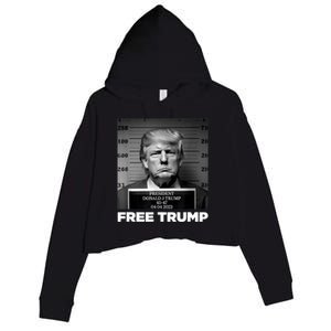 Free Donald Trump Mugshot Crop Fleece Hoodie