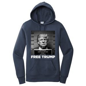 Free Donald Trump Mugshot Women's Pullover Hoodie