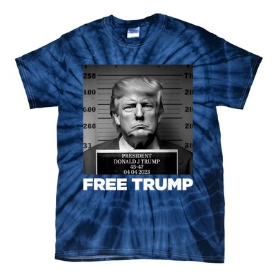 Free Donald Trump Mugshot Tie-Dye T-Shirt