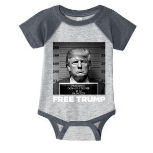 Free Donald Trump Mugshot Infant Baby Jersey Bodysuit