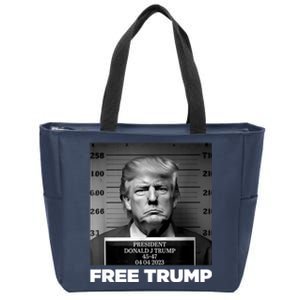 Free Donald Trump Mugshot Zip Tote Bag