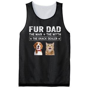 Fur Dad The Man The Myth Men Gift Funny Dog Cat Fathers Day Mesh Reversible Basketball Jersey Tank