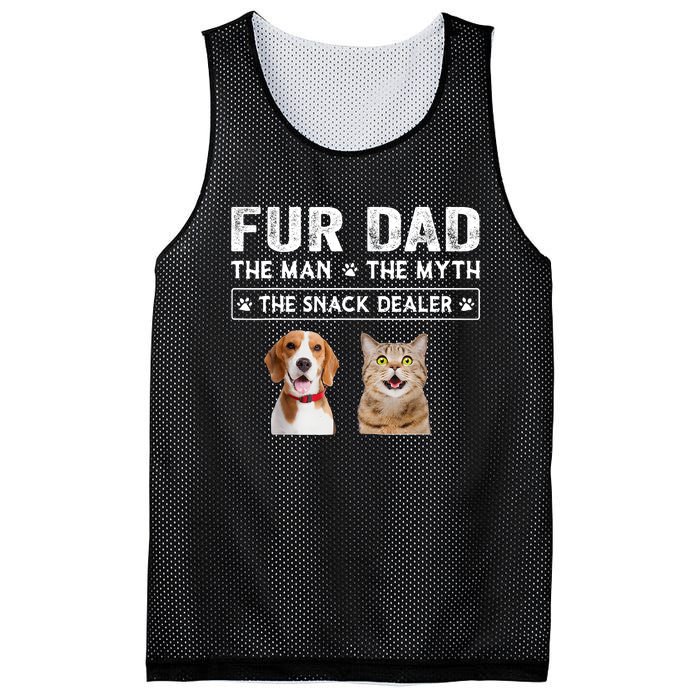 Fur Dad The Man The Myth Men Gift Funny Dog Cat Fathers Day Mesh Reversible Basketball Jersey Tank