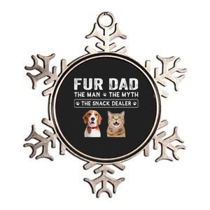 Fur Dad The Man The Myth Men Gift Funny Dog Cat Fathers Day Metallic Star Ornament