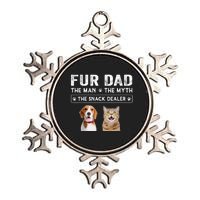 Fur Dad The Man The Myth Men Gift Funny Dog Cat Fathers Day Metallic Star Ornament