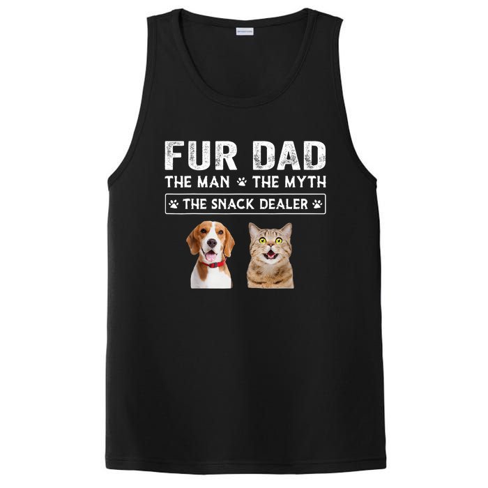 Fur Dad The Man The Myth Men Gift Funny Dog Cat Fathers Day PosiCharge Competitor Tank