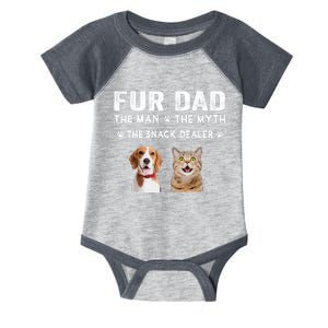 Fur Dad The Man The Myth Men Gift Funny Dog Cat Fathers Day Infant Baby Jersey Bodysuit