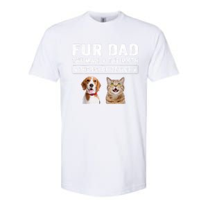 Fur Dad The Man The Myth Men Gift Funny Dog Cat Fathers Day Softstyle CVC T-Shirt