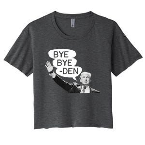 Funny Donald Trump Republican Bye Bye Den Vote Trump Women's Crop Top Tee