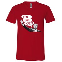 Funny Donald Trump Republican Bye Bye Den Vote Trump V-Neck T-Shirt