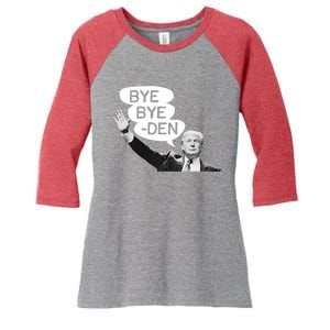 Funny Donald Trump Republican Bye Bye Den Vote Trump Women's Tri-Blend 3/4-Sleeve Raglan Shirt